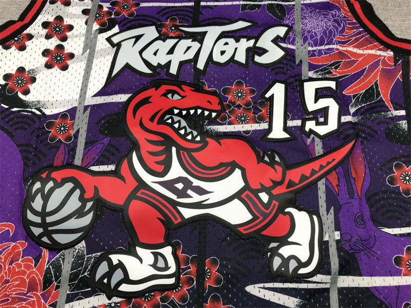 Men's Toronto Raptors Vince Carter #15 Year of Rabbit Edition Hardwood Classics Swingman Jersey1