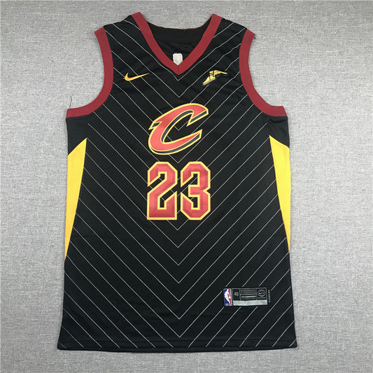 Men's Cleveland Cavaliers LeBron James #23 Black Swingman Player Jersey1