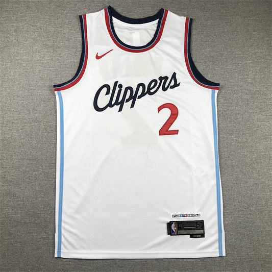 Men's LA Clippers Kawhi Leonard #2 White Swingman Jersey1