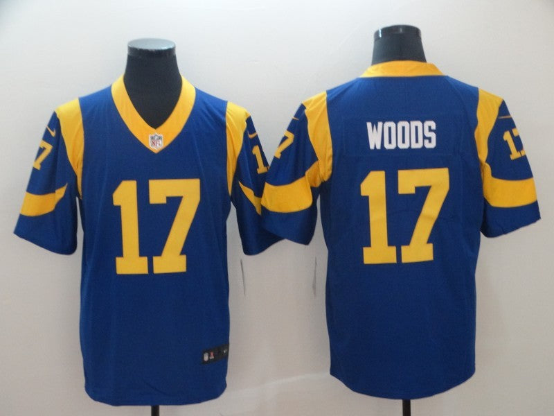 Men's Los Angeles Rams Robert Woods #17 Blue Game Jersey1