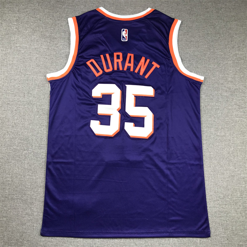 Men's Phoenix Suns Kevin Durant #35 Purple 2023/24 Fast Break Replica Jersey1 - Icon Edition