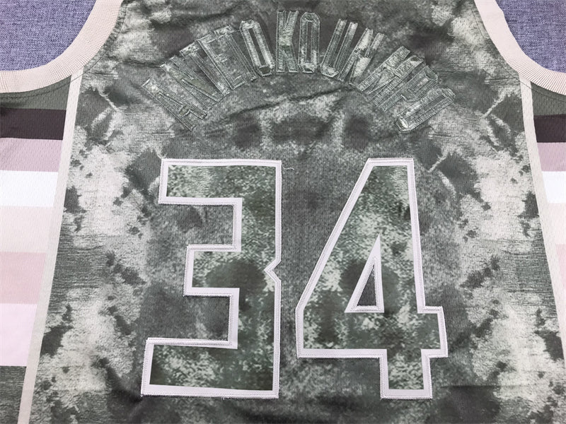 Men's Milwaukee Bucks Giannis Antetokounmpo #34 Brown Select Series Swingman Jersey1
