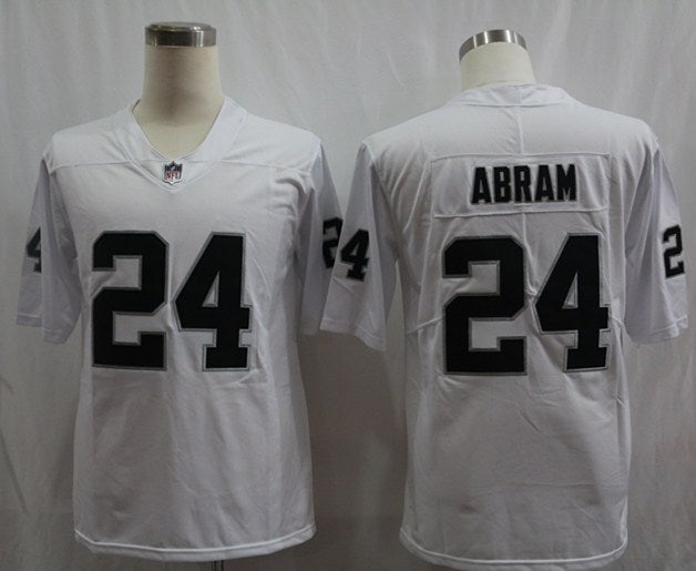 Men's Las Vegas Raiders Jonathan Abram #24 White Game Player Jersey1