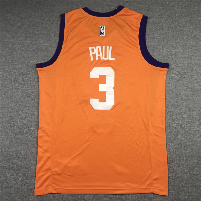 Men's Phoenix Suns Chris Paul #3 Orange Fast Break Team Replica Jersey1