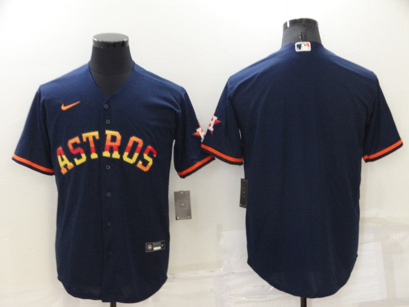 Men's Houston Astros Navy Replica Blank Jersey1