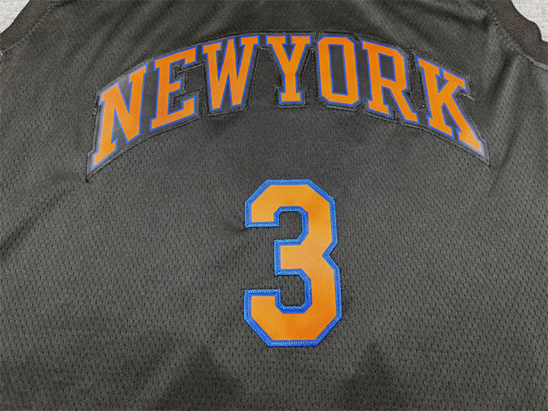 Men's New York Knicks Josh Hart #3 Black Game Jersey - Statement Edition