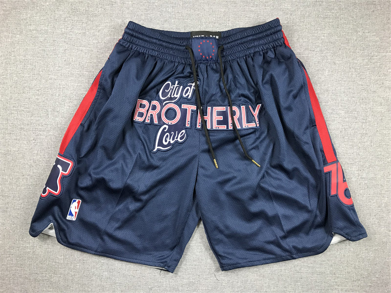 Men's Philadelphia 76ers Navy 2023/24 Pocket Shorts1 City Edition