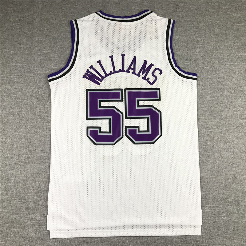 Men's Sacramento Kings Jason Williams White Hardwood Classics Swingman Jersey1