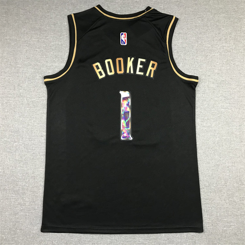 Men's Phoenix Suns Devin Booker #1 Black Swingman Player Jersey1