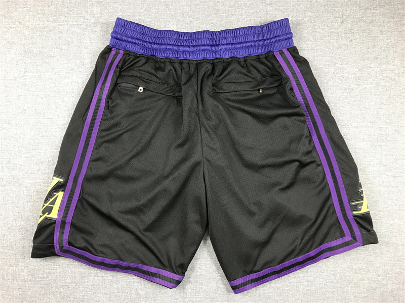 Men's Los Angeles Lakers Black 2023/24 Pocket Shorts1 City Edition