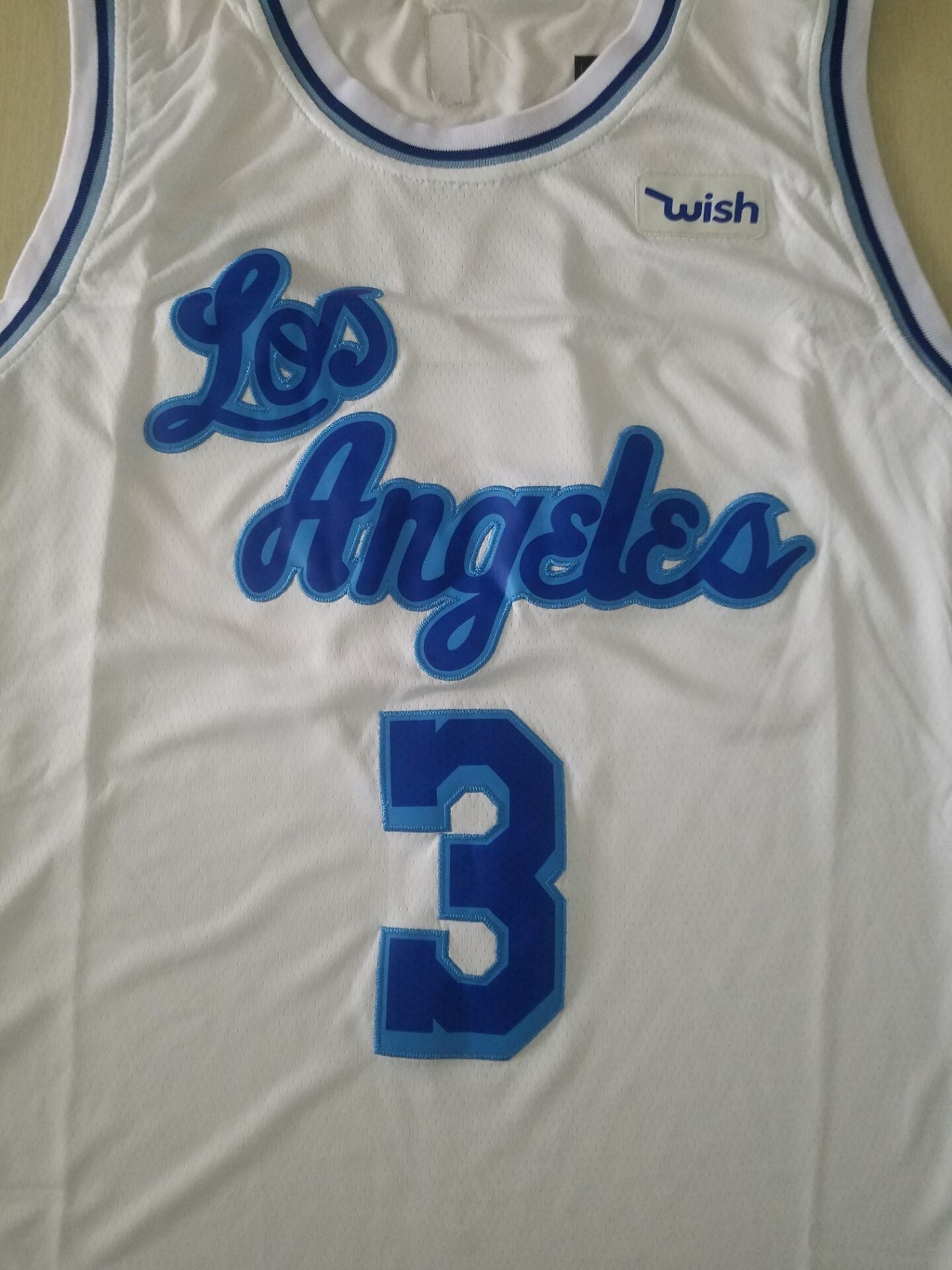 Men's Los Angeles Lakers Anthony Davis White #3 Swingman Jersey1
