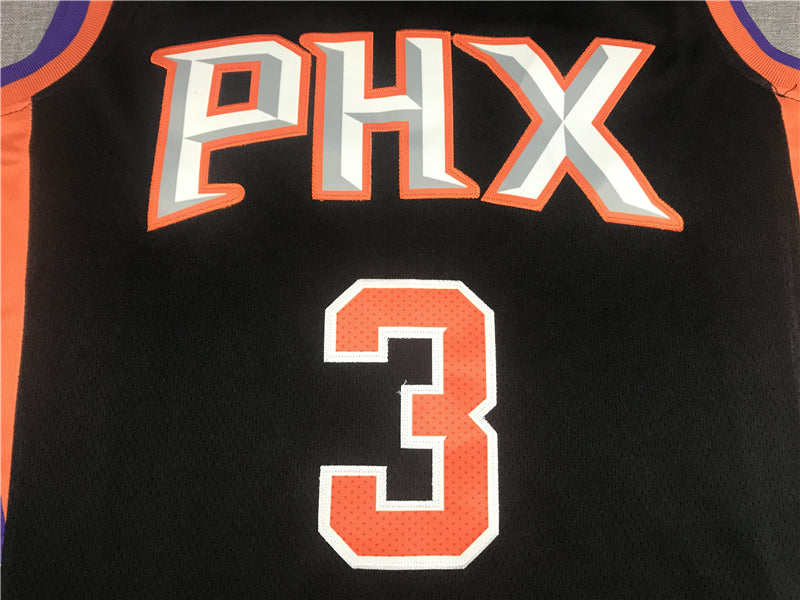 Men's Phoenix Suns Chris Paul #3 Black Fast Break Replica Jersey1