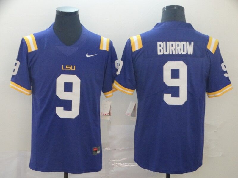 Men's Cincinnati Bengals Joe Burrow #9 Purple Game Jersey2