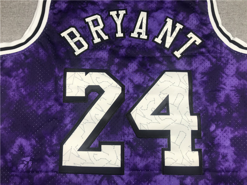 Men's Los Angeles Lakers Kobe Bryant #24 Purple Galaxy Swingman Jersey1