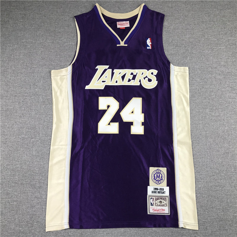 Men's Los Angeles Lakers Kobe Bryant Hall of Fame Purple Hardwood Classics Jersey1