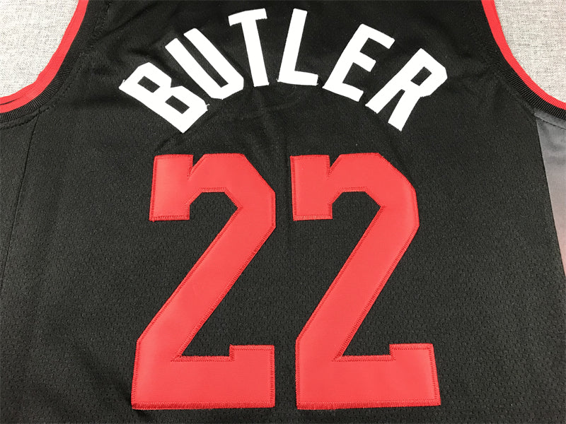 Men's Miami Heat Jimmy Butler #22 Black 2023/24 Swingman Jersey1 - City Edition