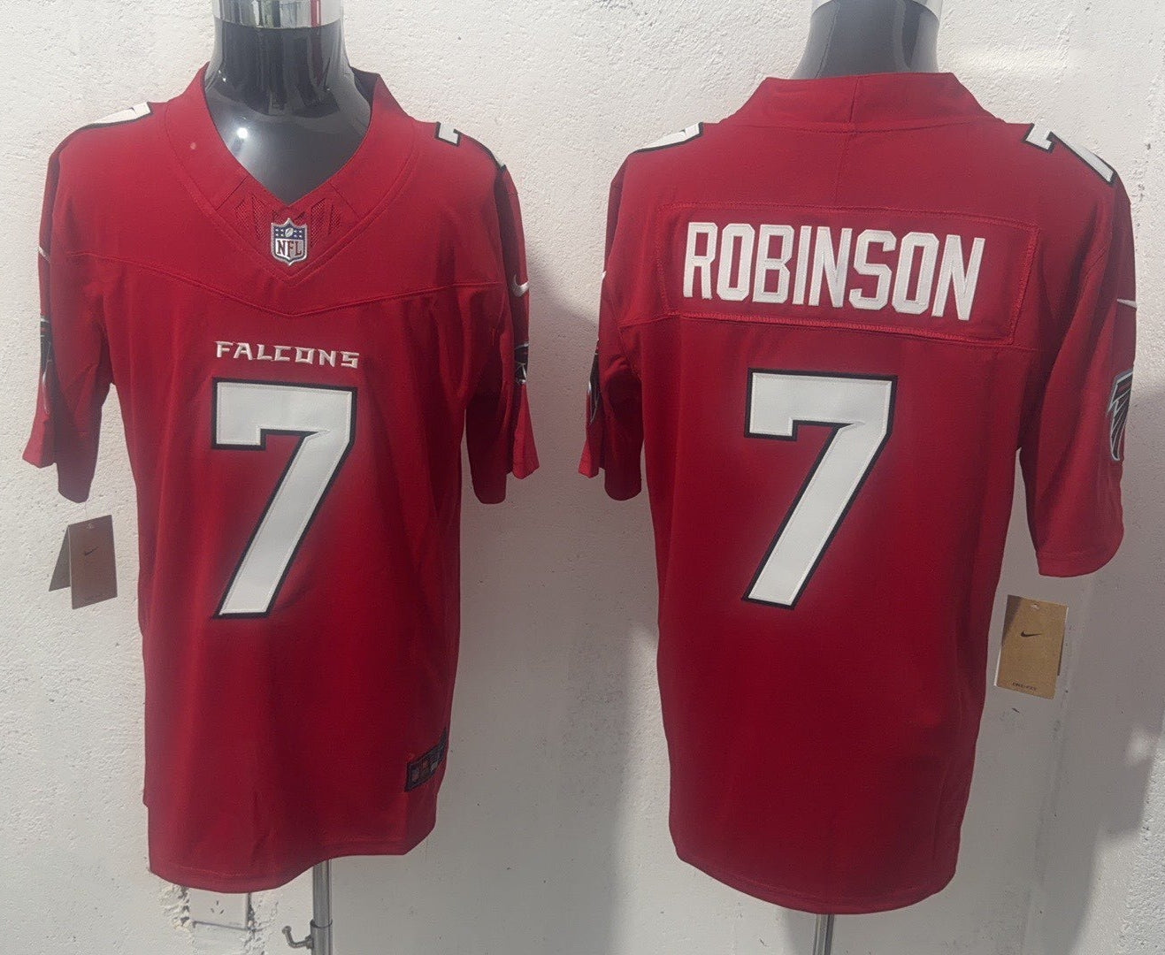 Men's Atlanta Falcons Bijan Robinson #7 Red Game Player Jersey