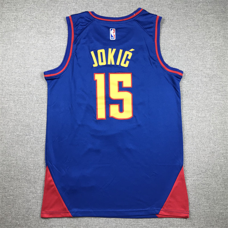 Men's Denver Nuggets Nikola Jokic #15 Blue 2022/23 Statement Edition Swingman Jersey1