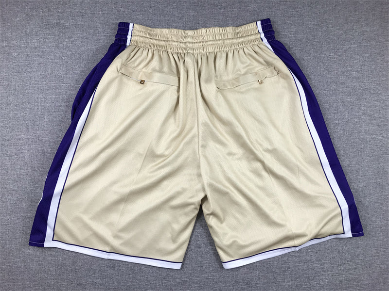 Men's Los Angeles Lakers Gold Hall of Fame Pocket Shorts1