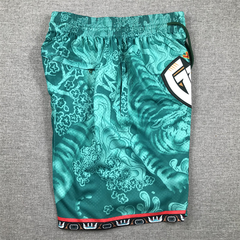 Men's Memphis Grizzlies Tiger Year Limited Edition Green Basketball Shorts1