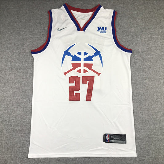 Men's Denver Nuggets Jamal Murray #27 White 2020/21 Swingman Player Jersey1