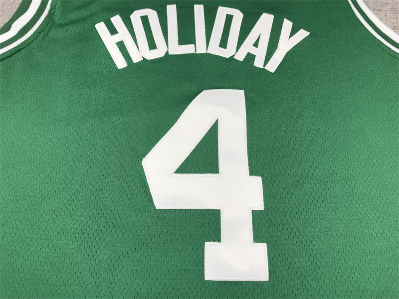 Men's Boston Celtics Jrue Holiday #4 Kelly Green Swingman Jersey1 - Icon Edition