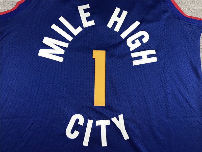 Men's Denver Nuggets Michael Porter Jr. Blue 2023 Fast Break Replica Jersey1