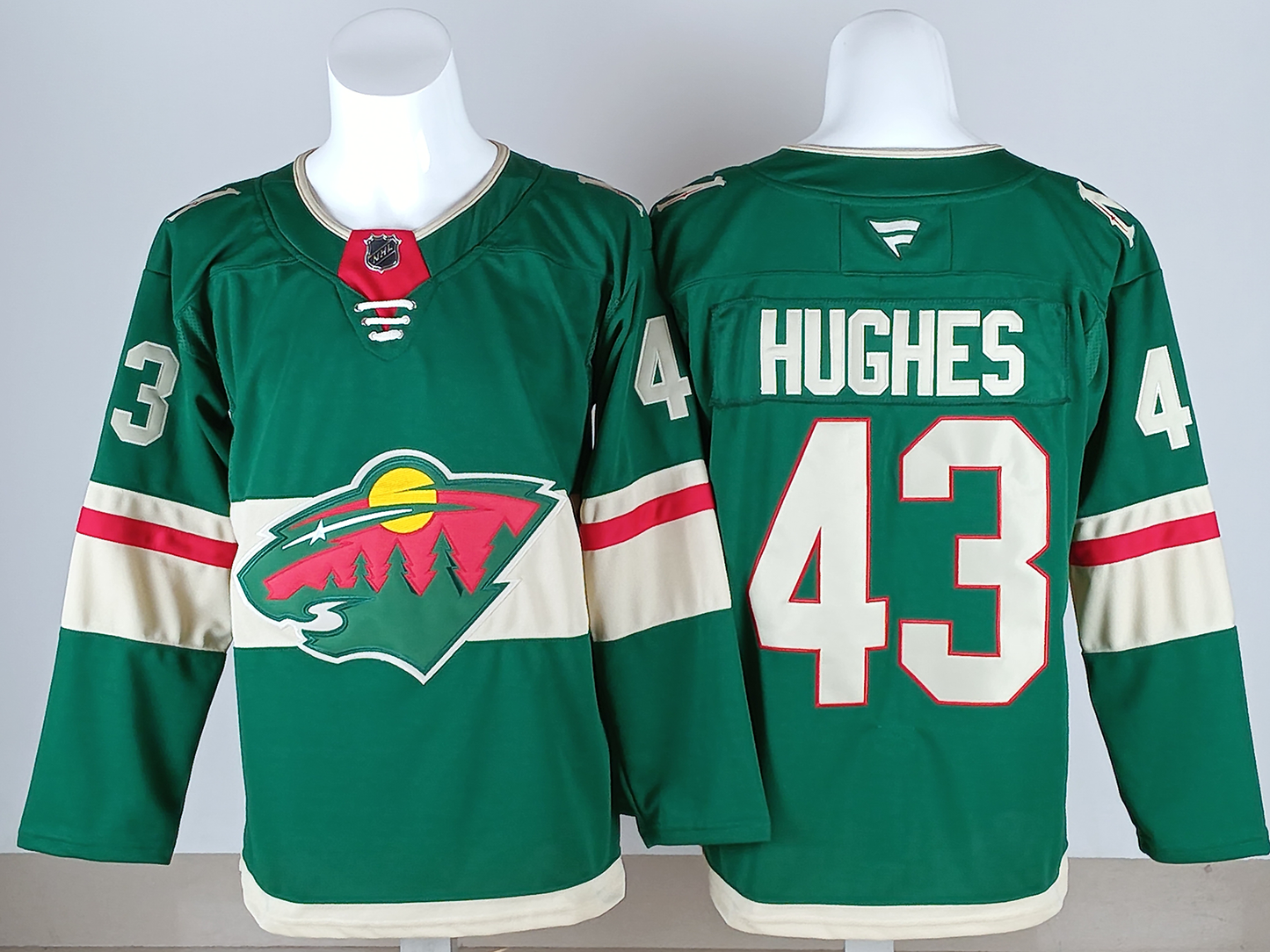 Men's Minnesota Wild Quinn Hughes #43 Green Breakaway Player Jersey