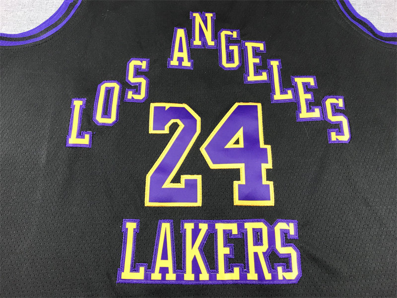 Men's Los Angeles Lakers Kobe Bryant #24 Black 2023/24 Swingman Jersey1 - City Edition