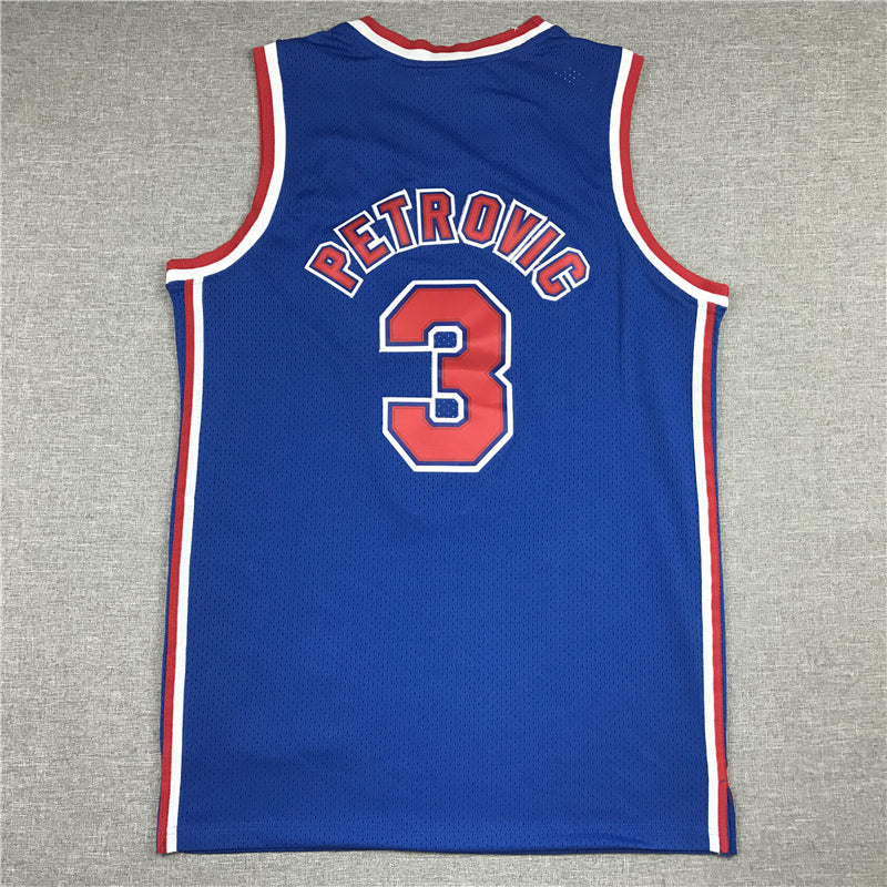 Men's Brooklyn Nets Drazen Petrovic 1992-93 Hardwood Classics Swingman Jersey1