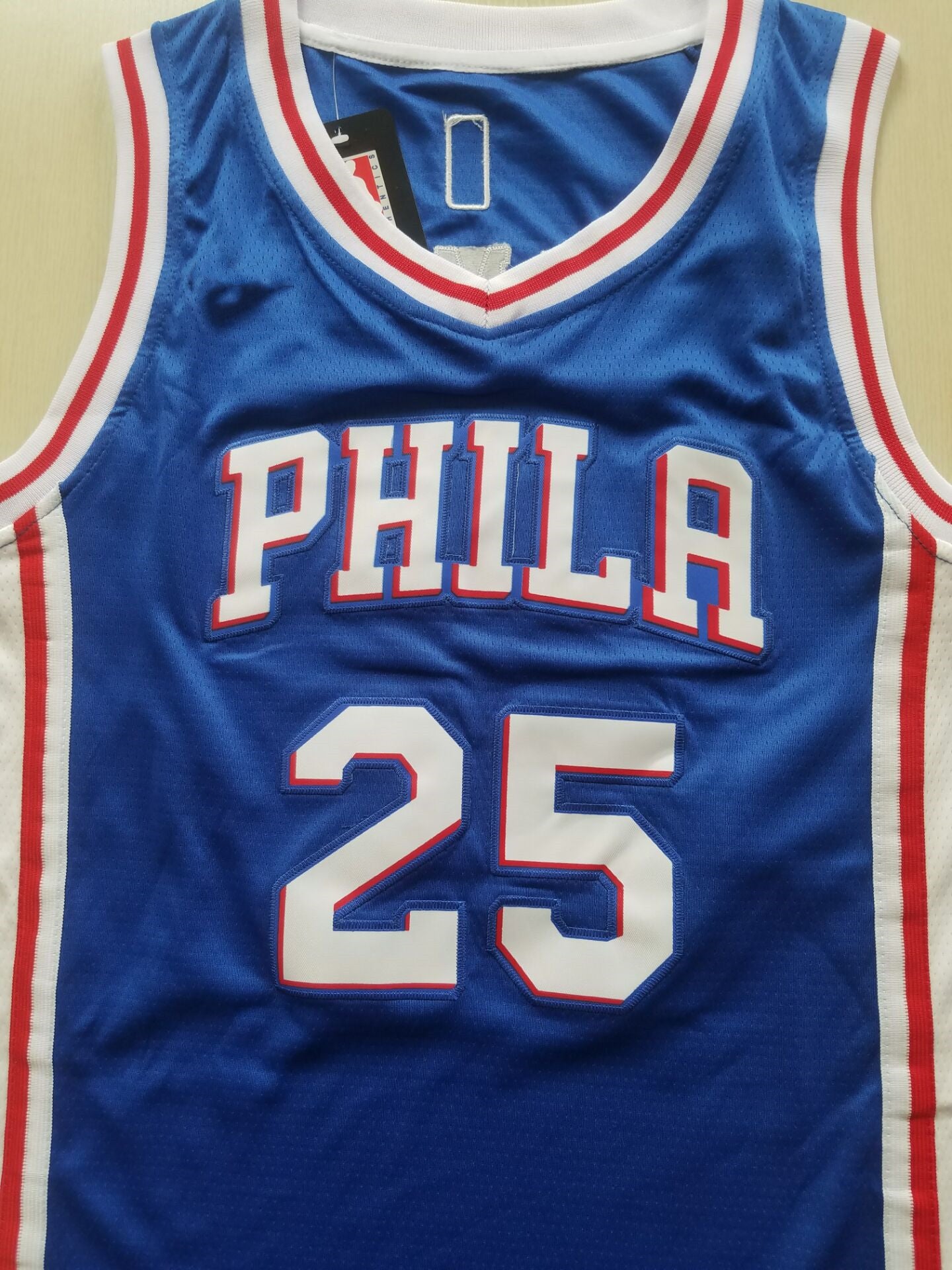 Men's Philadelphia 76ers Ben Simmons #25 Blue Fast Break Replica Jersey1