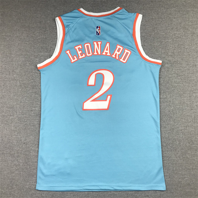 Men's LA Clippers Kawhi Leonard Blue 2021/22 Swingman Jersey1 - City Edition