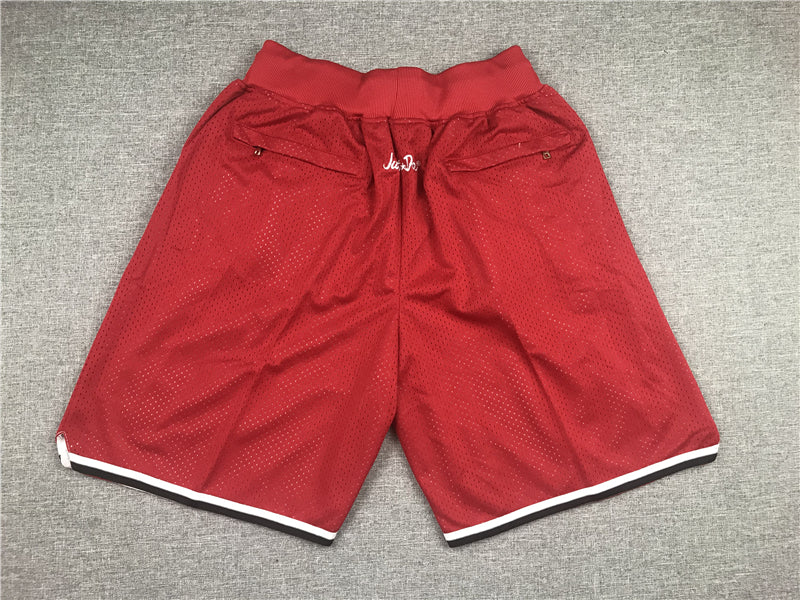 Men's Houston Rockets Red 1993-94 Chinese Edition Basketball Shorts1