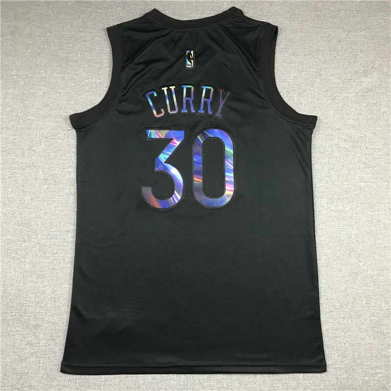 Men's Golden State Warriors Stephen Curry #30 NBA Black Fast Break Replica Jersey1