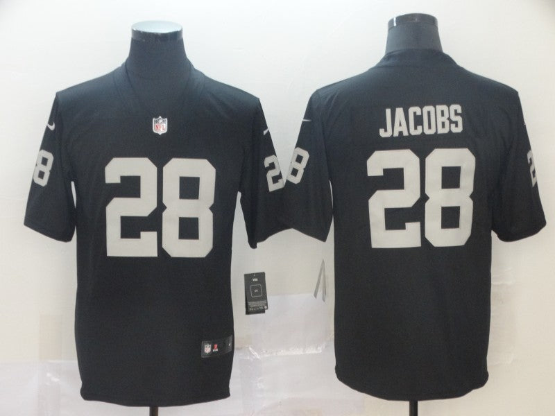 Men's Las Vegas Raiders Josh Jacobs #28 Black Game Jersey1