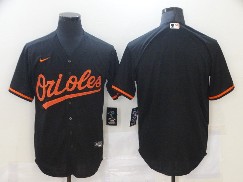 Men's Baltimore Orioles Black Alternate Replica Blank Jersey1