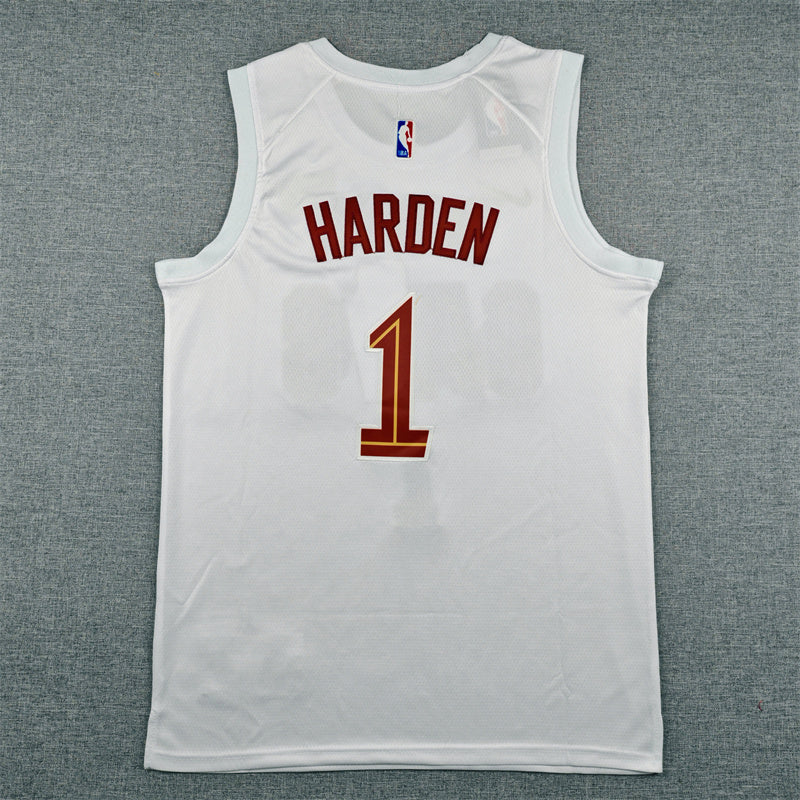 Men's Cleveland Cavaliers James Harden #1 White Swingman Jersey - Association Edition