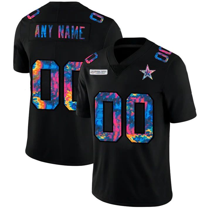 Custom1 Dallas Cowboys Black Crucial Catch Vapor Limited Jersey1 Football Jerseys