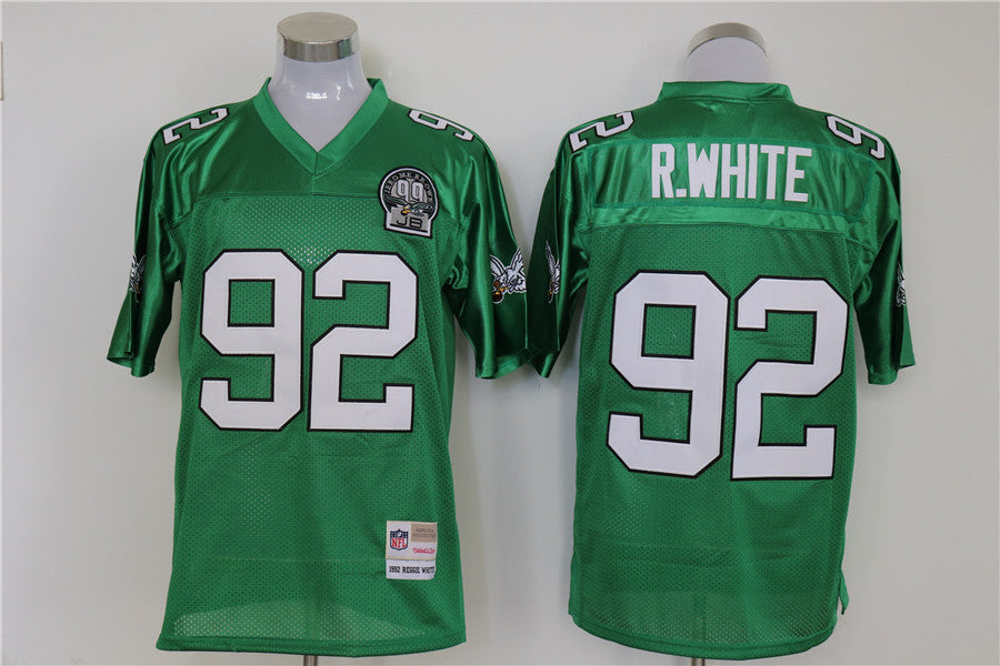 Men's Philadelphia Eagles Reggie White Mitchell & Ness Kelly Green Legacy Replica Jersey1