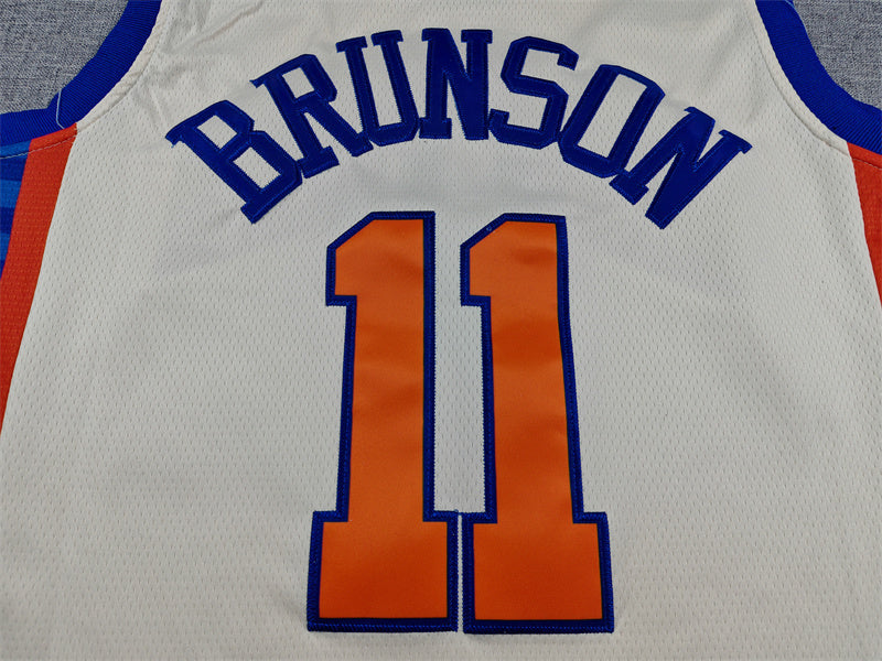 Men's New York Knicks Jalen Brunson #11 Cream 2025/26 Game Jersey - City Edition