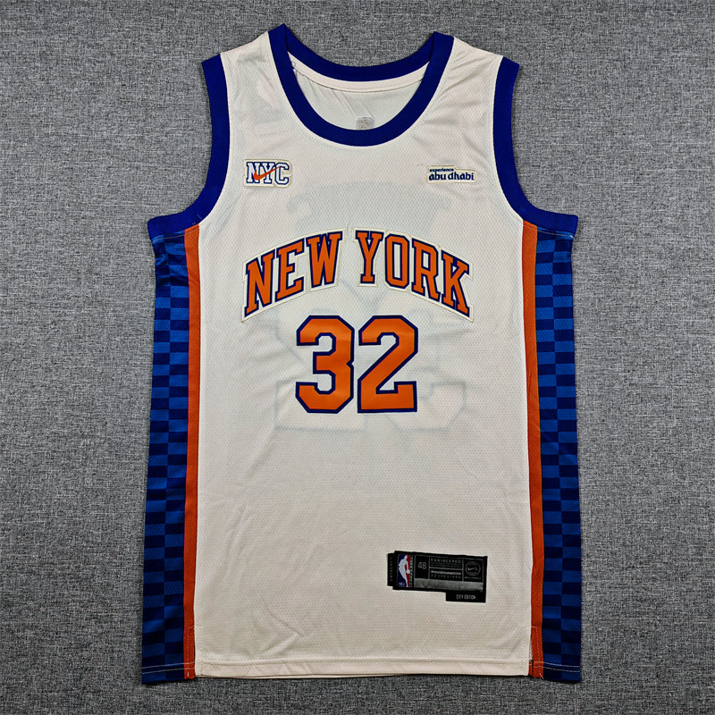 Men's New York Knicks Karl-Anthony Towns #32 Cream 2025/26 Game Jersey - City Edition