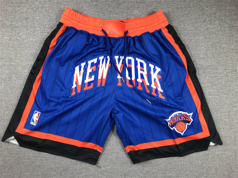 Men's New York Knicks Blue City Edition Pocket Shorts1
