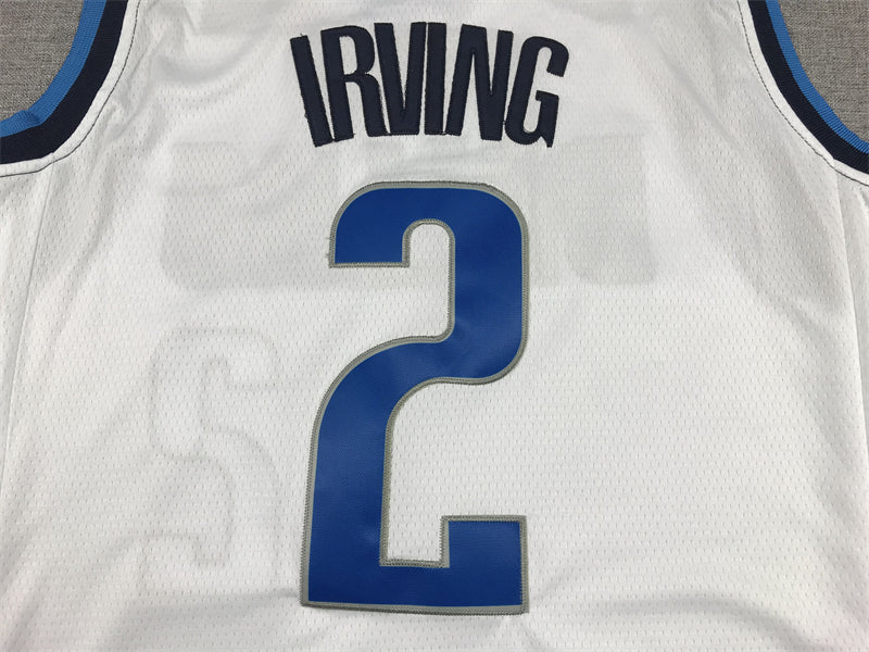 Men's Dallas Mavericks Kyrie Irving #2 White Fast Break Replica Jersey1 - Association Edition