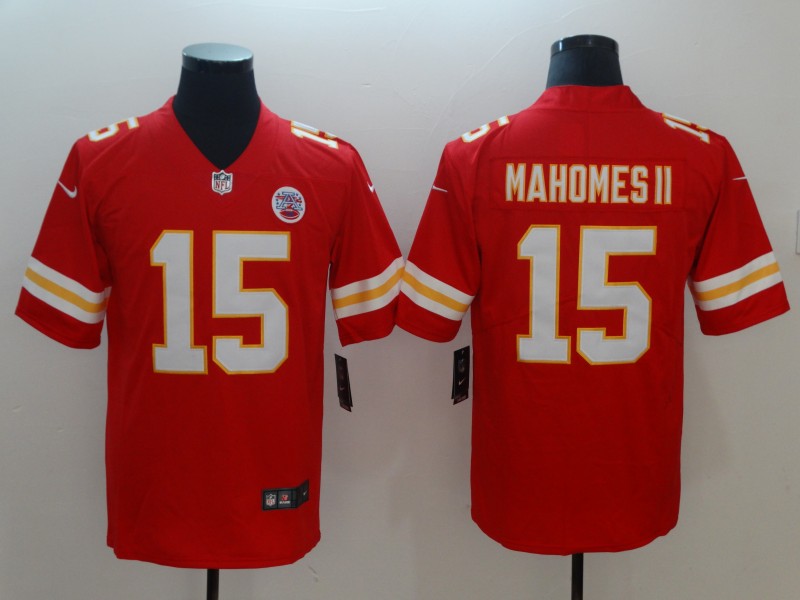Men's Kansas City Chiefs Patrick Mahomes II #15 Red Player Game Jersey1