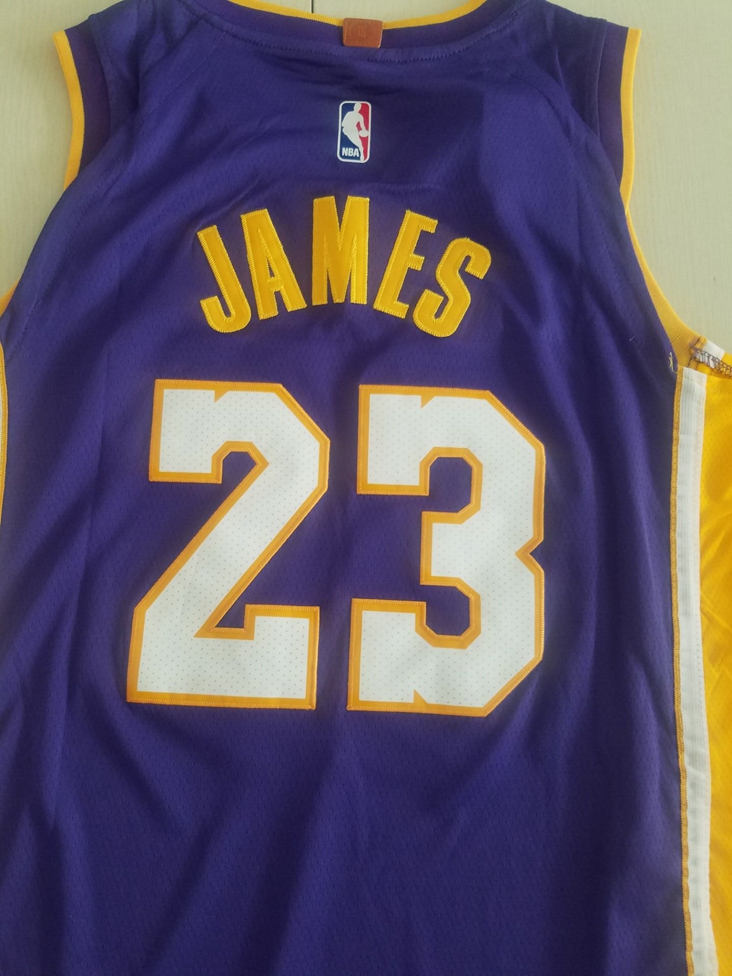 Men's Los Angeles Lakers LeBron James NBA #23 Purple Swingman Jersey1 - City Edition