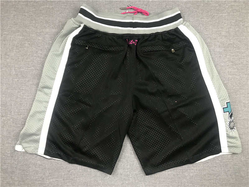 Men's San Antonio Spurs Black Basketball Shorts1