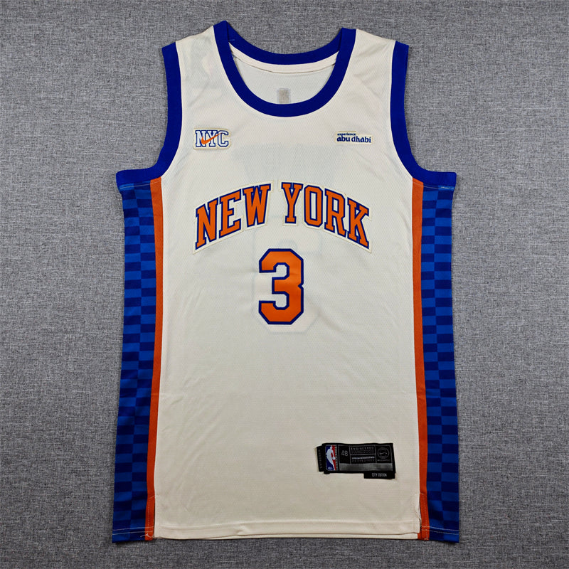 Men's New York Knicks Josh Hart #3 Cream 2025/26 Game Jersey - City Edition