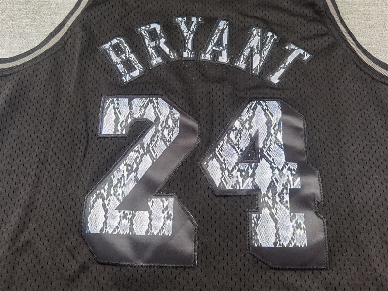 Men's Los Angeles Lakers Kobe Bryant #24 Black 1996/97 Hardwood Classics Swingman Jersey1