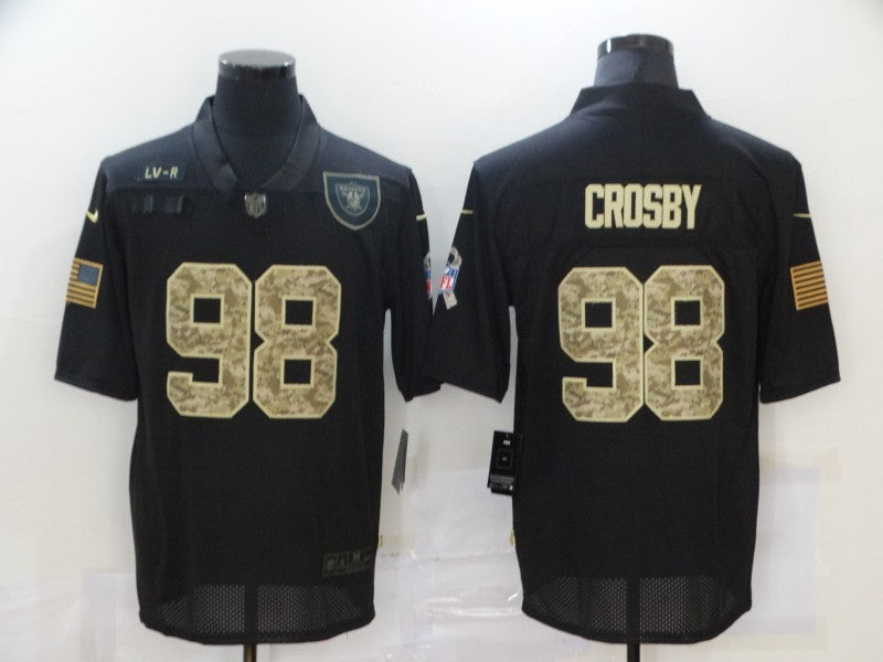 Men's Las Vegas Raiders Maxx Crosby #98 Black Player Game Jersey1