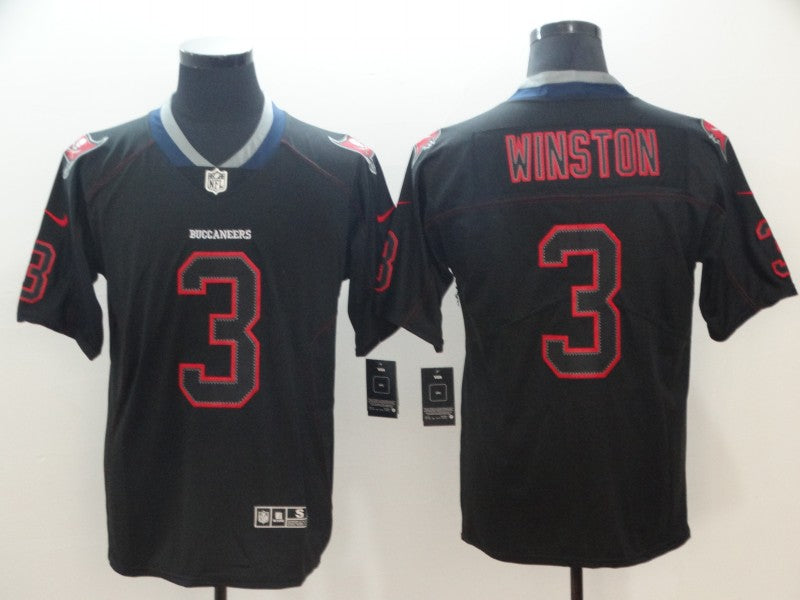 Men's Tampa Bay Buccaneers #3 Jameis Winston Black Game Jersey1